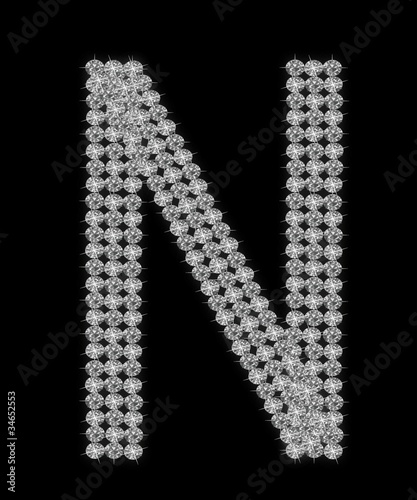 Vektor: Buchstabe N Diamant Buchstabe N Diamant