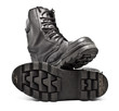 Black Leather Army Boots