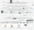 Web Design navigation elements pack with icons set