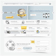 Web site navigation menu pack with icons set