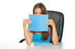 teen girl with book teen girl with book