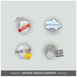Design Elements: vintage icons set
