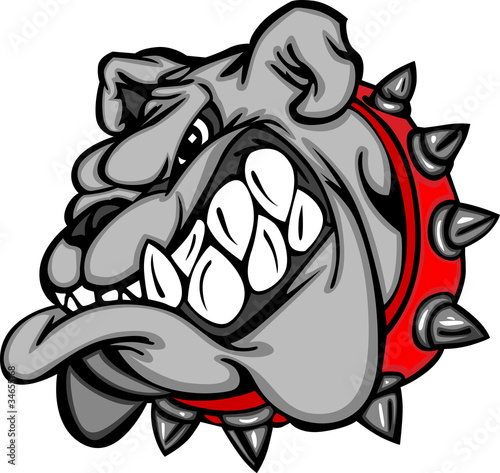 Vector: Bulldog Mascot Cartoon Face Illustration Bulldog Mascot Cartoon Face Illustration