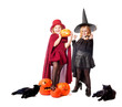 girls in a suit of a witch