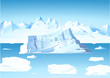 Eisberg mit Gletscher Eisberg mit Gletscher