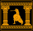 fantasy warrior with with columns. fourth variant