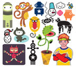 Mix of different vector images and icons. vol.19