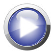 Blue Glossy Play Button