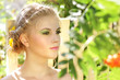 Young woman with summer make-up