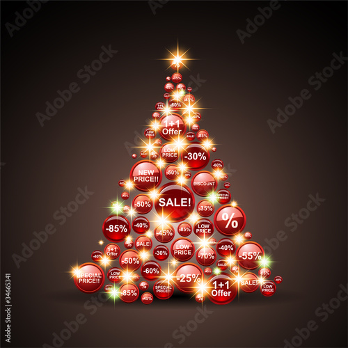 Vector: Sale Christmas Tree. Sale Christmas Tree.