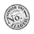 Number one leader grunge rubber stamp