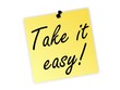 post it take it easy