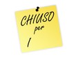 post it chiuso per ferie