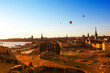 Sunset over Stockholm Harbor, Sweden