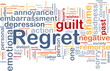 Regret background concept