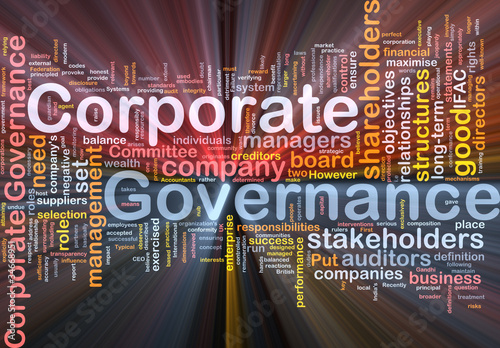 Illustration: Corporate governance background concept glowing Corporate governance background concept glowing