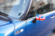 British Patriotism shown on car mirror