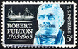 Postage stamp USA 1965 Robert Fulton