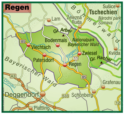 Vector: Landkreis Regen variante 5 Landkreis Regen variante 5