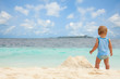 Kid, summer, beach sandbox