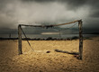 football goals at the beach