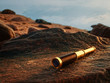antique brass telescope