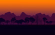 African Sunset Vector