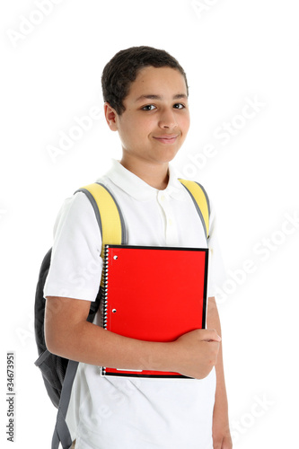 Photo: Boy On White Background Boy On White Background