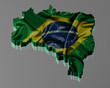Brazililian map with brazilian flag Brazililian map with brazilian flag