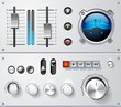 Analog controls interface elements set, vector Analog controls interface elements set, vector