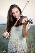 Young girl with violin Young girl with violin