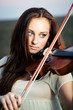 Young girl with violin Young girl with violin