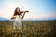 Young girl with violin Young girl with violin