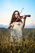 Young girl with violin Young girl with violin