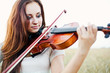 Young girl with violin Young girl with violin