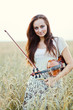 Young girl with violin Young girl with violin