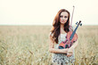 Young girl with violin Young girl with violin
