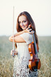 Young girl with violin Young girl with violin