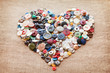 buttons heart. Valentine's Day