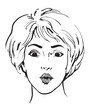 Vector illustration. Woman's face Vector illustration. Woman's face