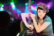 young beauty woman with guitar young beauty woman with guitar
