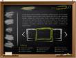 Website template design on blackboard