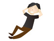 睡眠中の男性