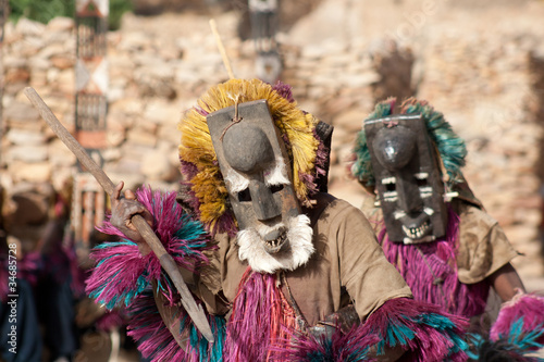 Photo: Rabbit mask and the Dogon dance, Mali. Rabbit mask and the Dogon dance, Mali.