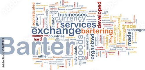 Illustration: Barter background concept Barter background concept