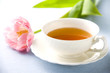 紅茶とチューリップ