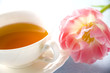 紅茶とチューリップ