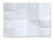 Crumpled white paper isolated