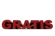 Schriftzug GRATIS rot