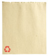 Blank recycle paper isolated